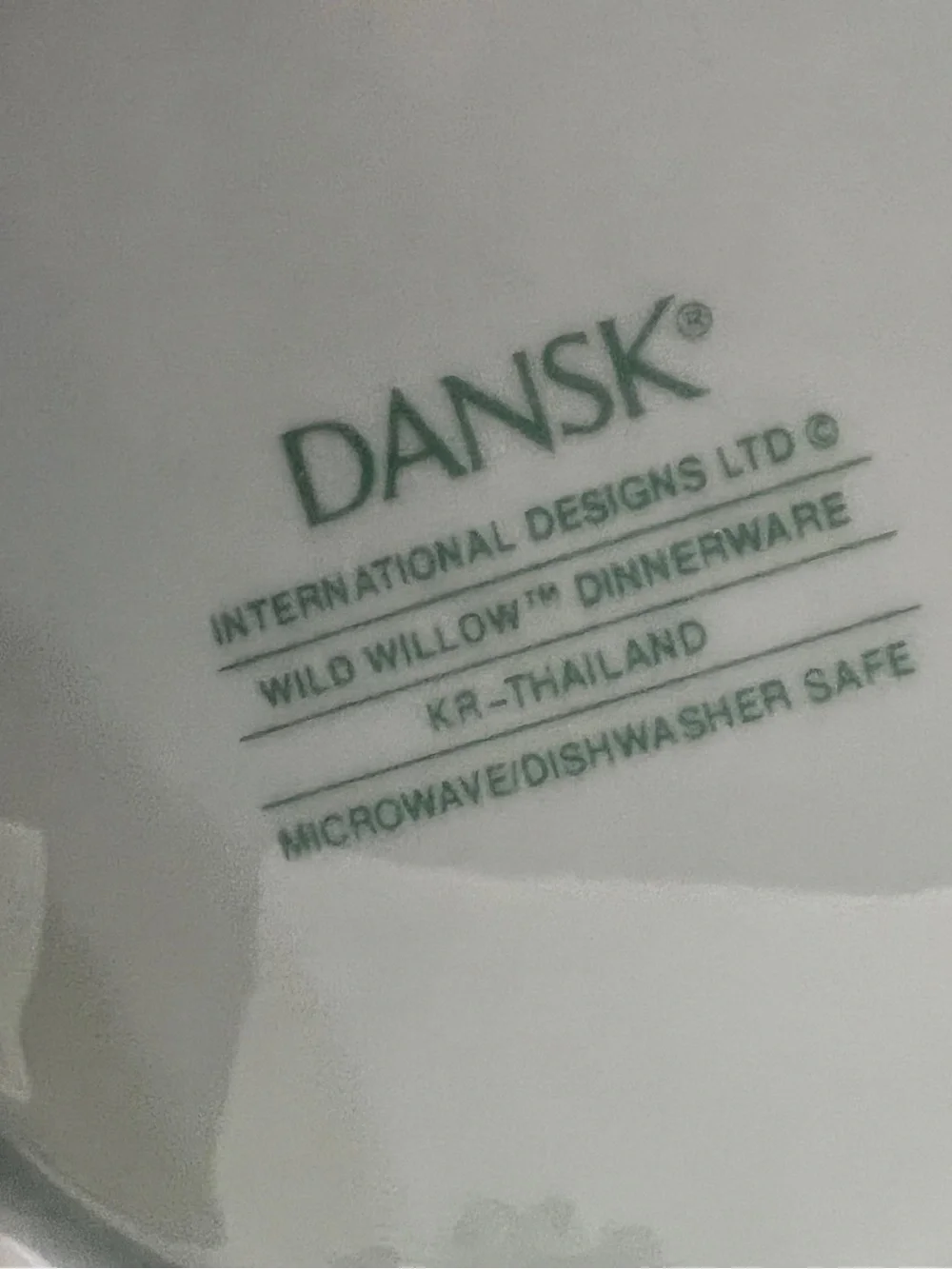 Dansk Wild Willow Celadon Green Pasta/Soup Bowls set of 3